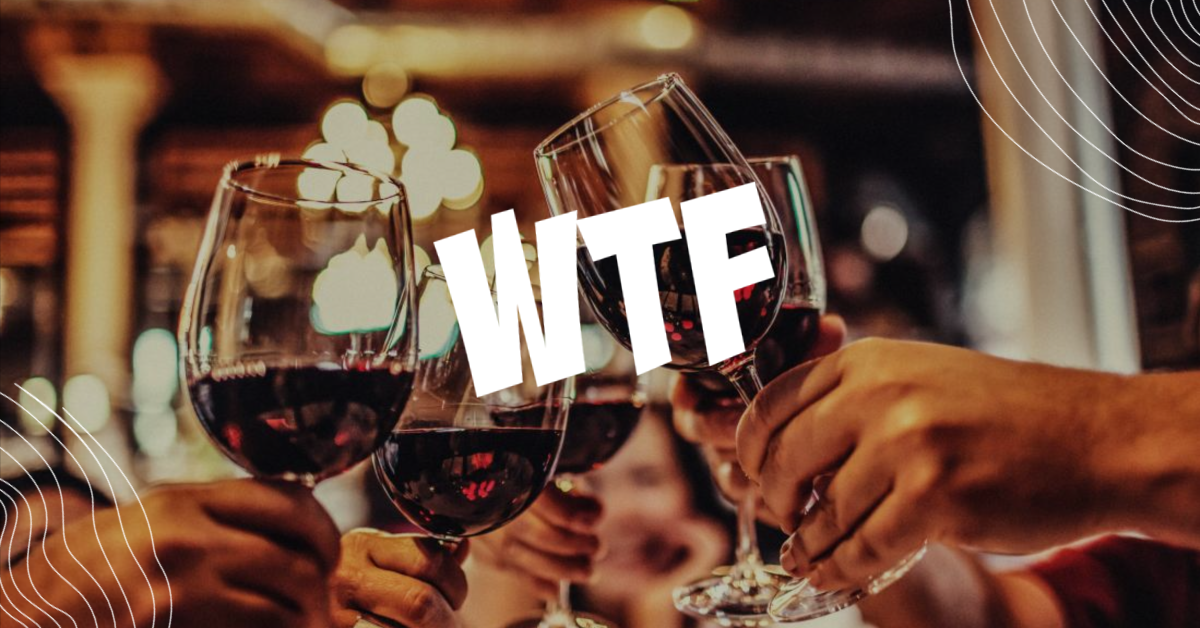 people celebrating with glasses of wine