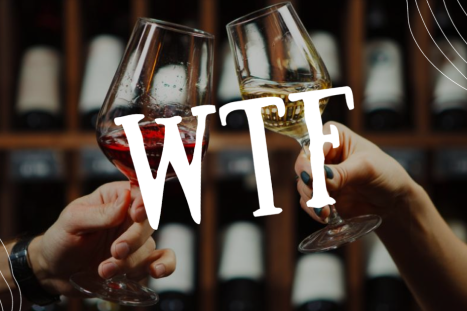WTF event placeholder with a 2 people toasting with a glass of red and white wine